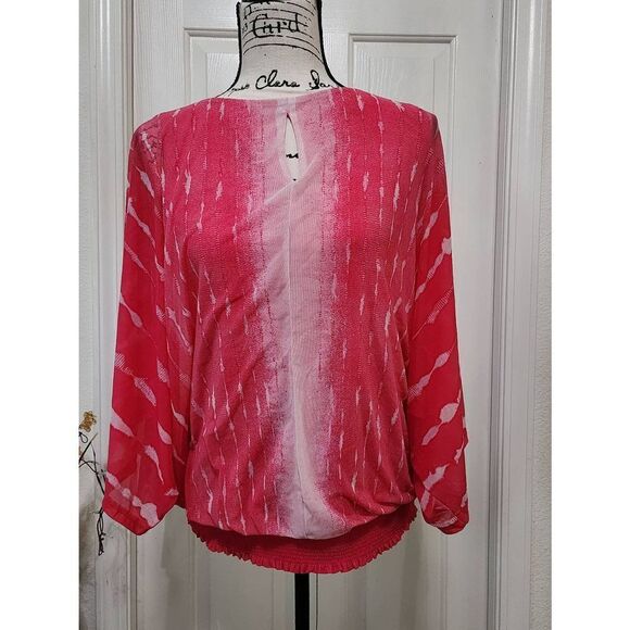 JM Collection Bubble Top Sz M - Picture 2 of 5